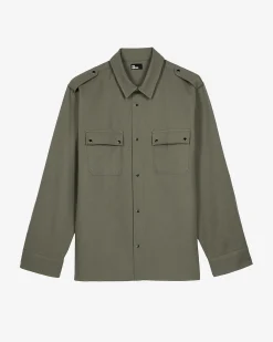 Chemise style officier kaki