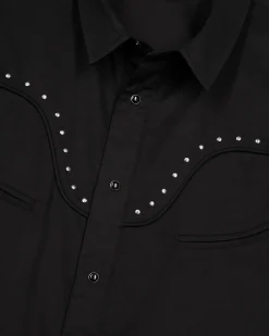 Chemise style western noire