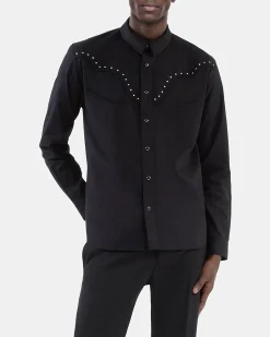 Chemise style western noire