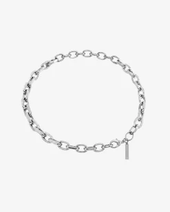Collier chaîne argenté