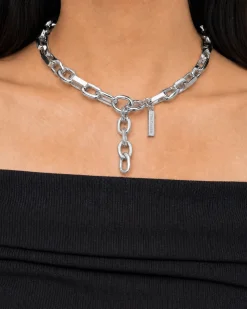 Collier chaîne argenté