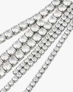 Collier à strass argenté