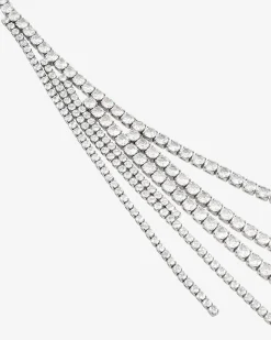 Collier à strass argenté