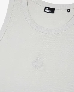 Débardeur avec broderie blason gris