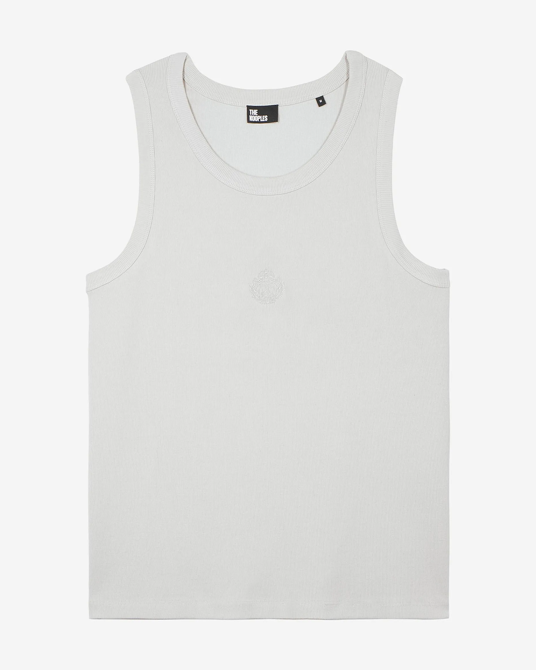 Débardeur avec broderie blason gris