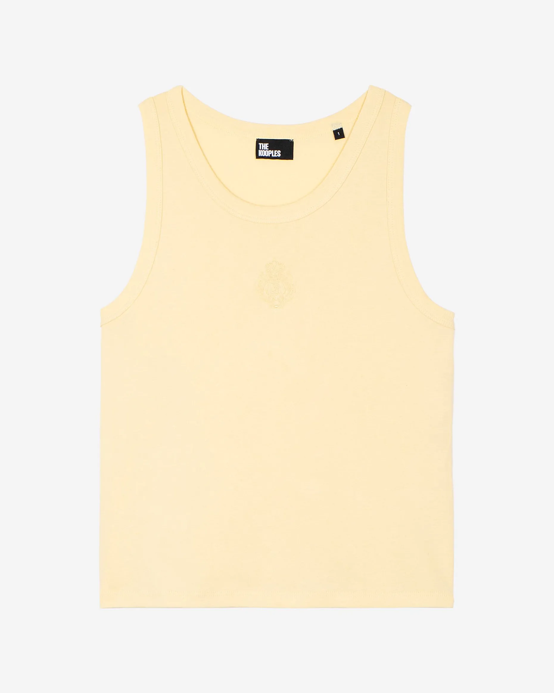 Débardeur en coton avec blason jaune