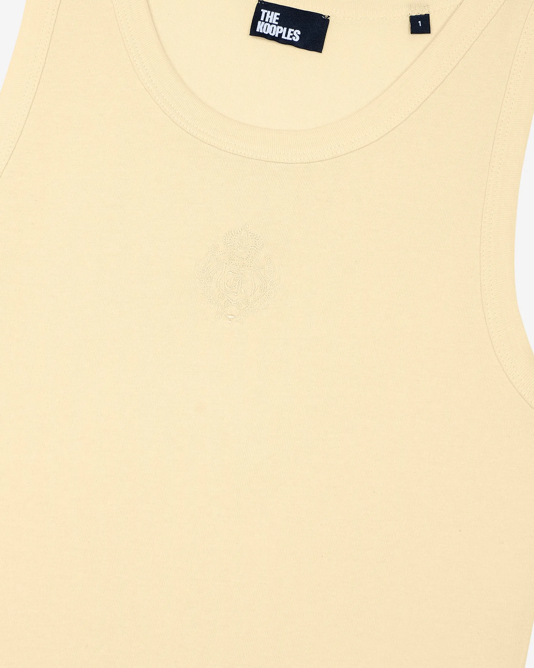 Débardeur en coton avec blason jaune
