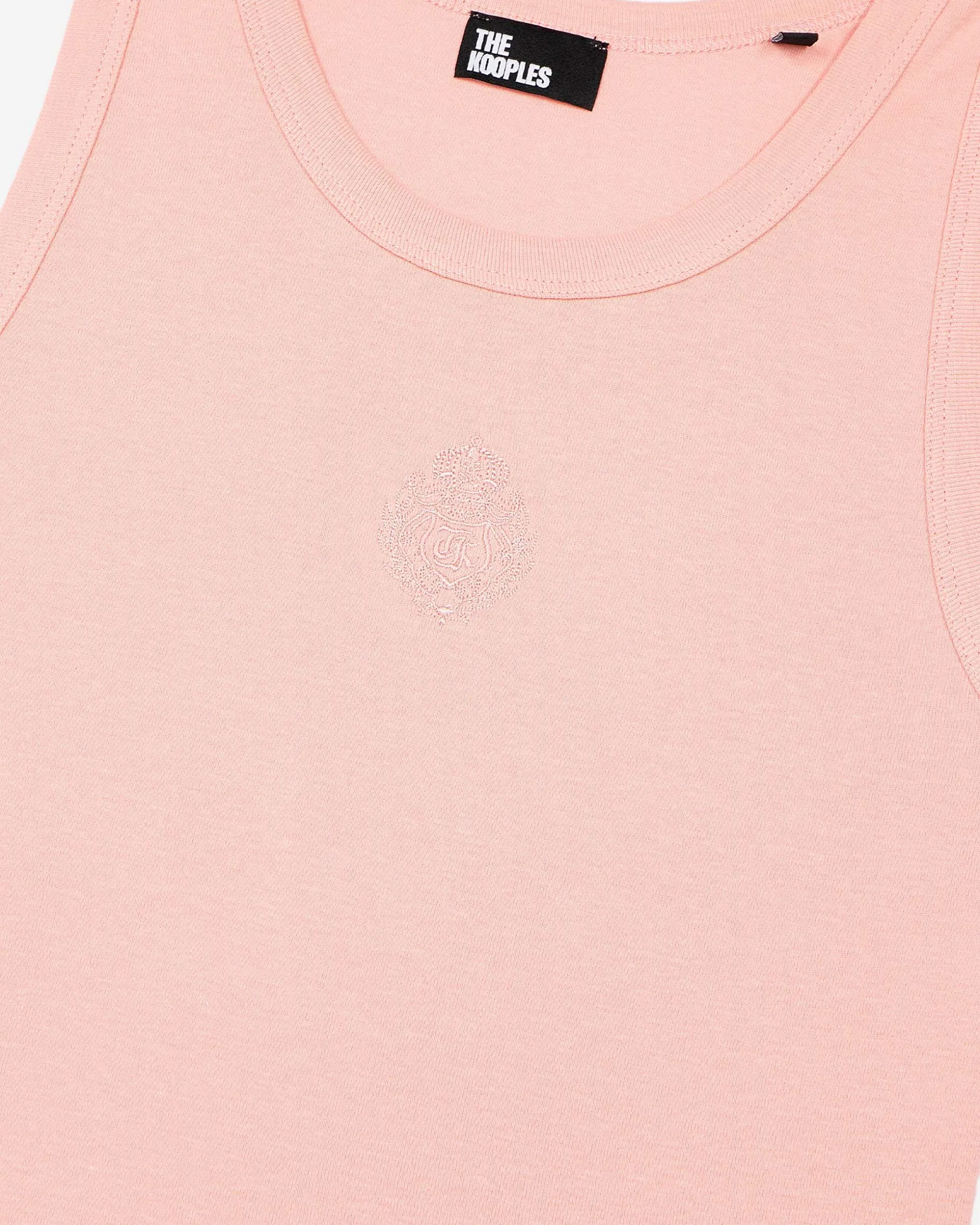 Débardeur en coton avec blason rose