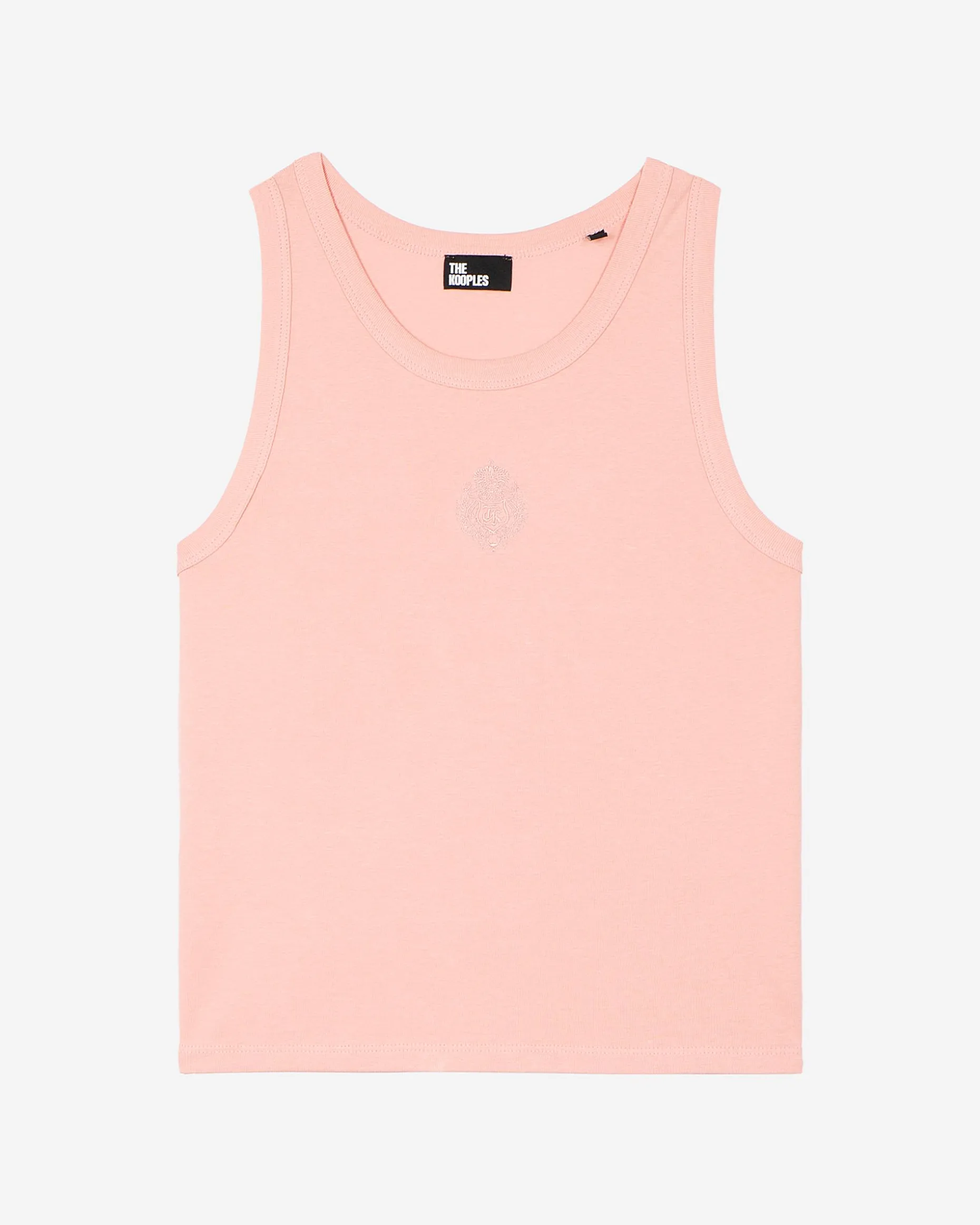 Débardeur en coton avec blason rose