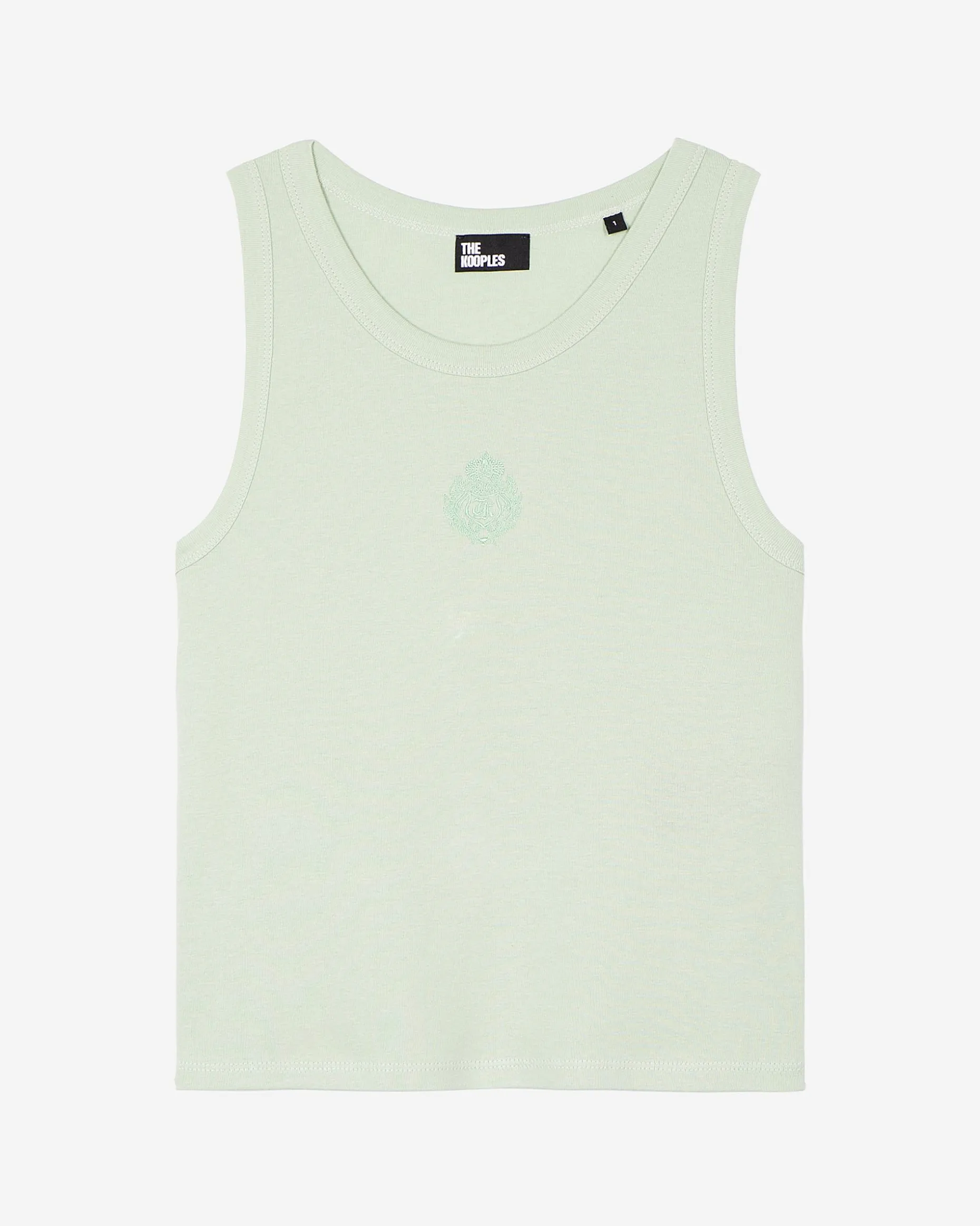 Débardeur en coton avec blason vert