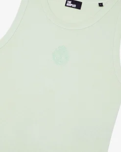 Débardeur en coton avec blason vert