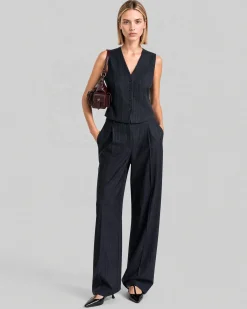 Gilet de costume en laine marine