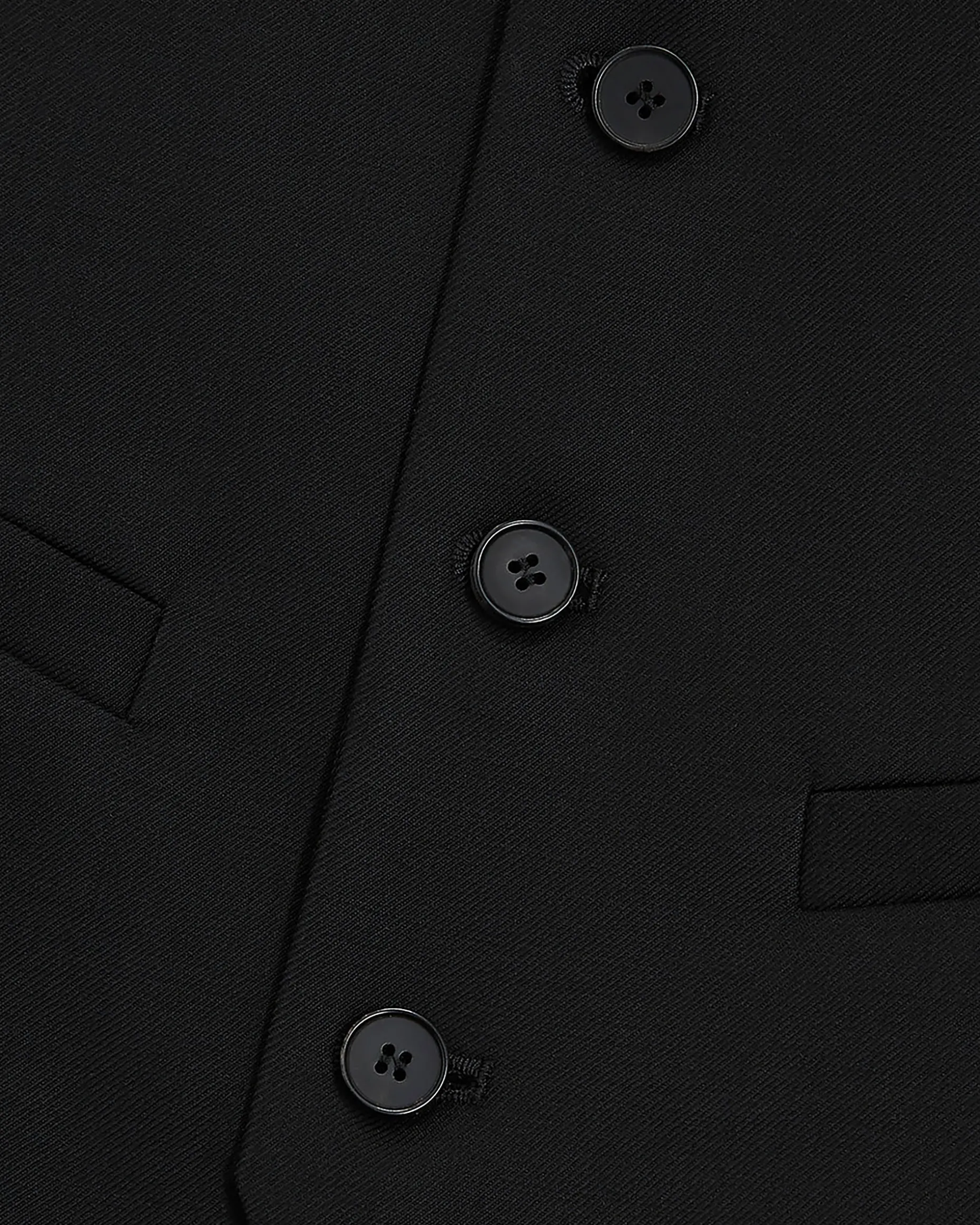 Gilet de costume en laine noir coupe tailleur