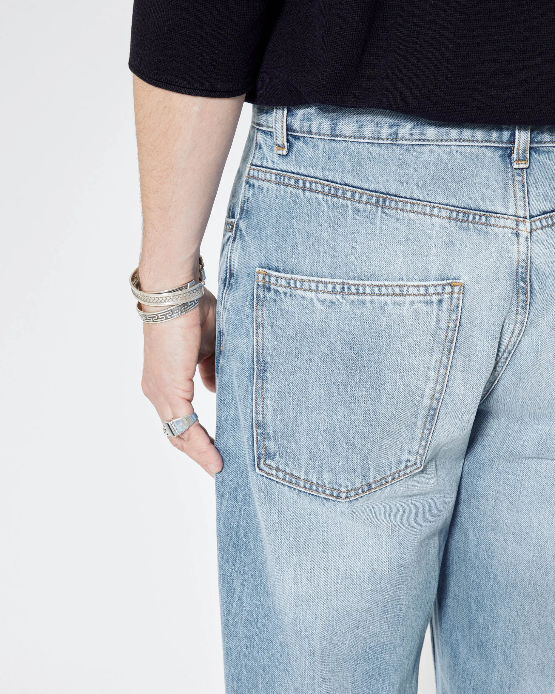 Jean baggy bleu clair