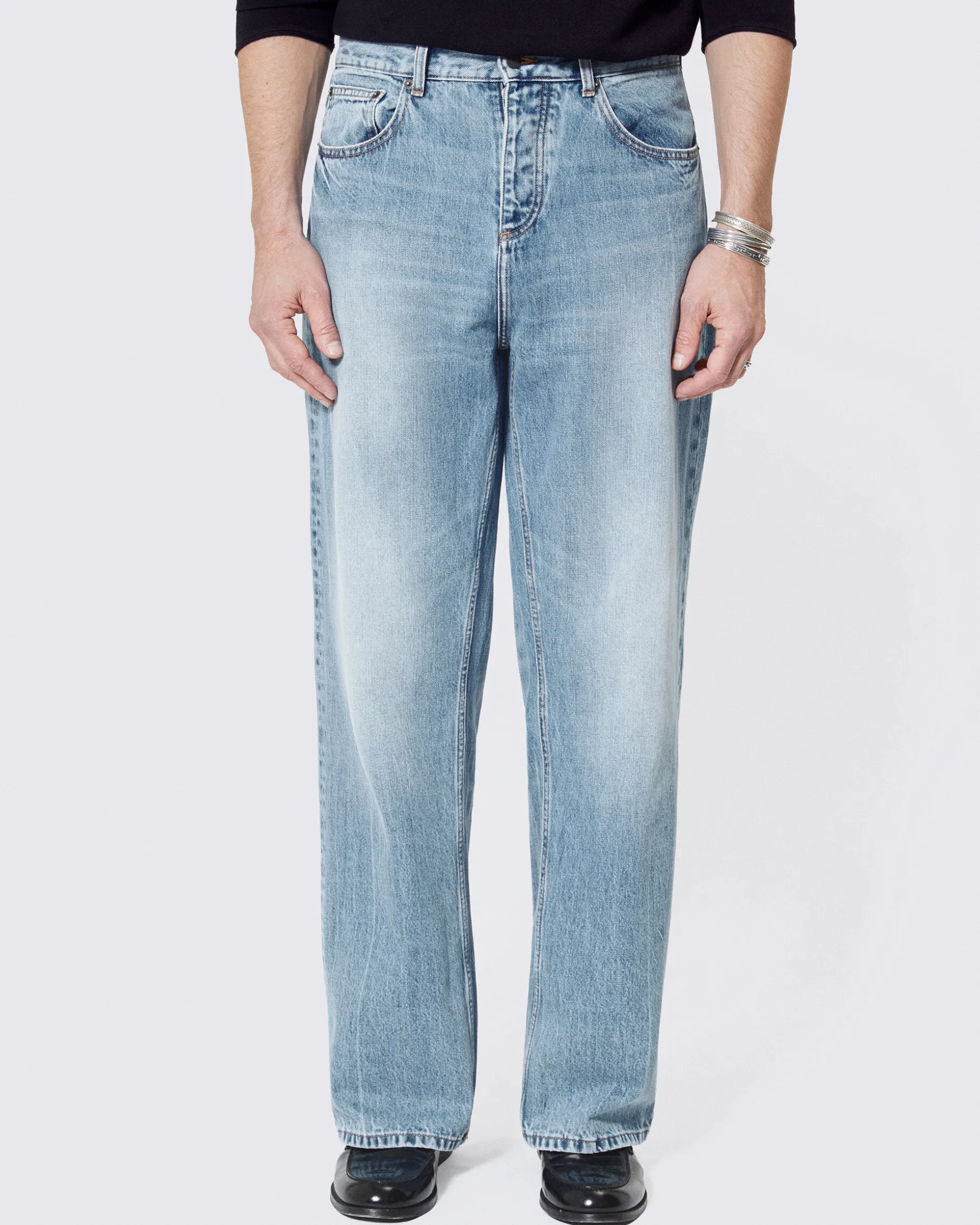 Jean baggy bleu clair