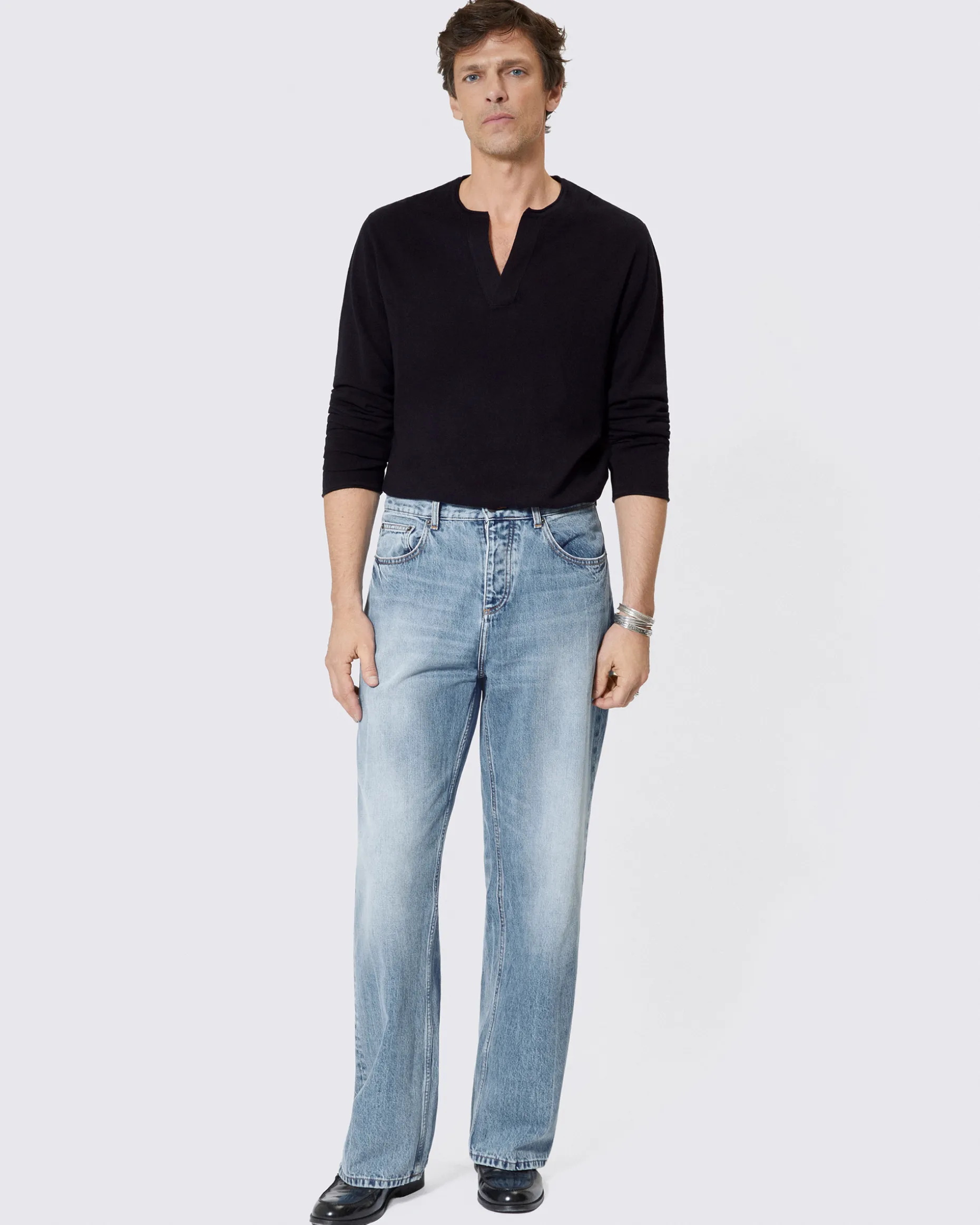 Jean baggy bleu clair