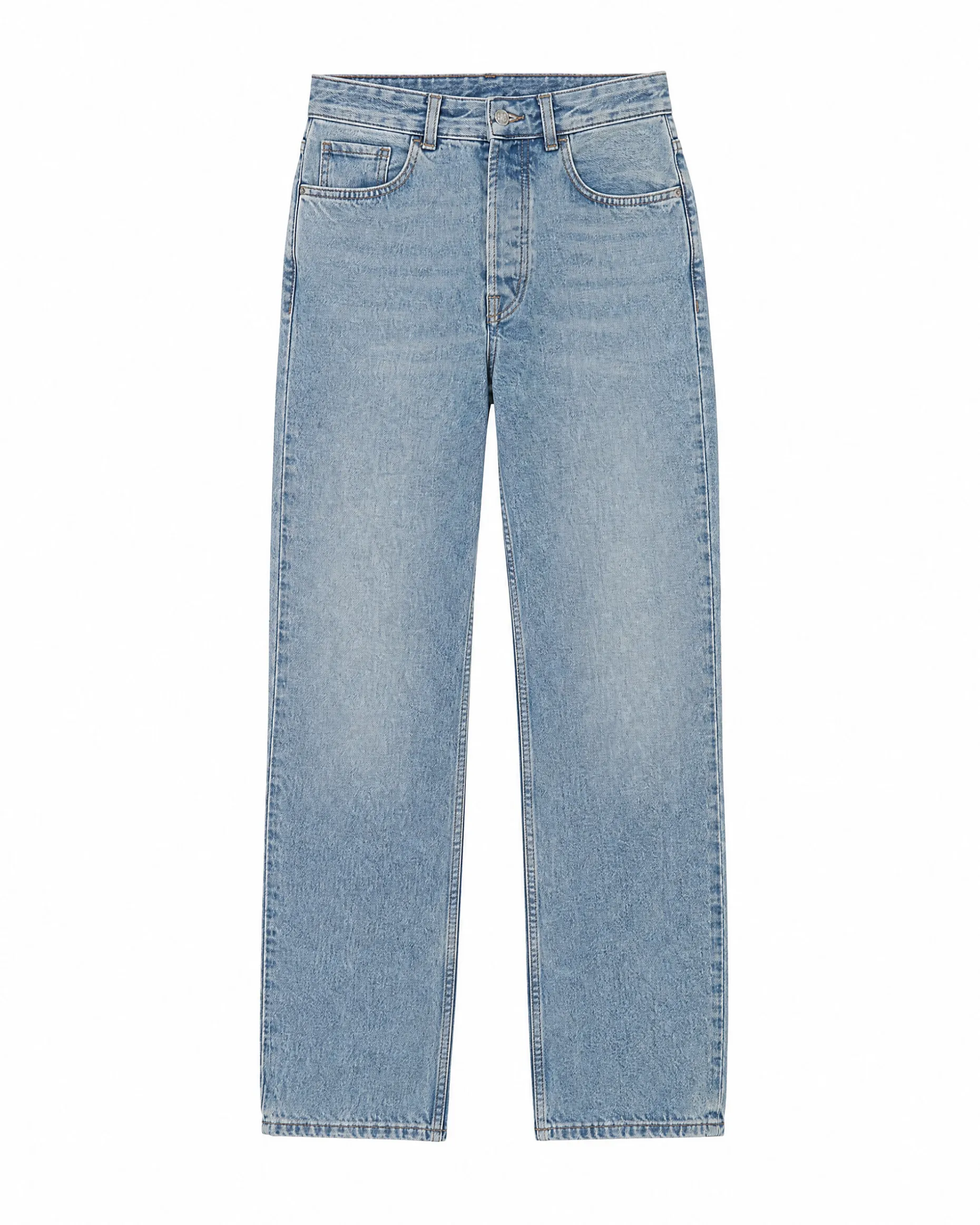 Jean droit bleu