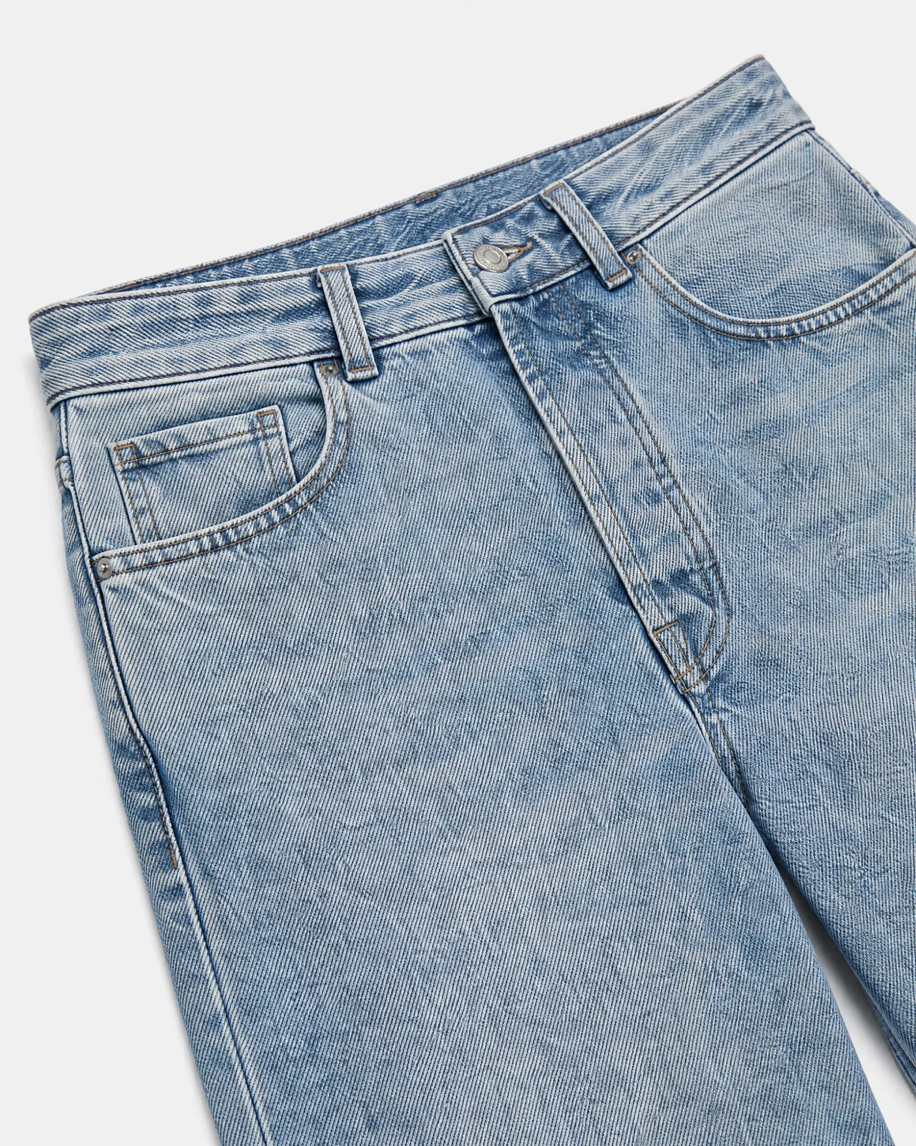 Jean droit bleu