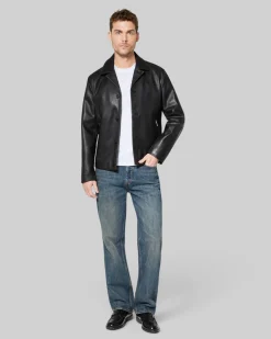 Jean droit bleu gris