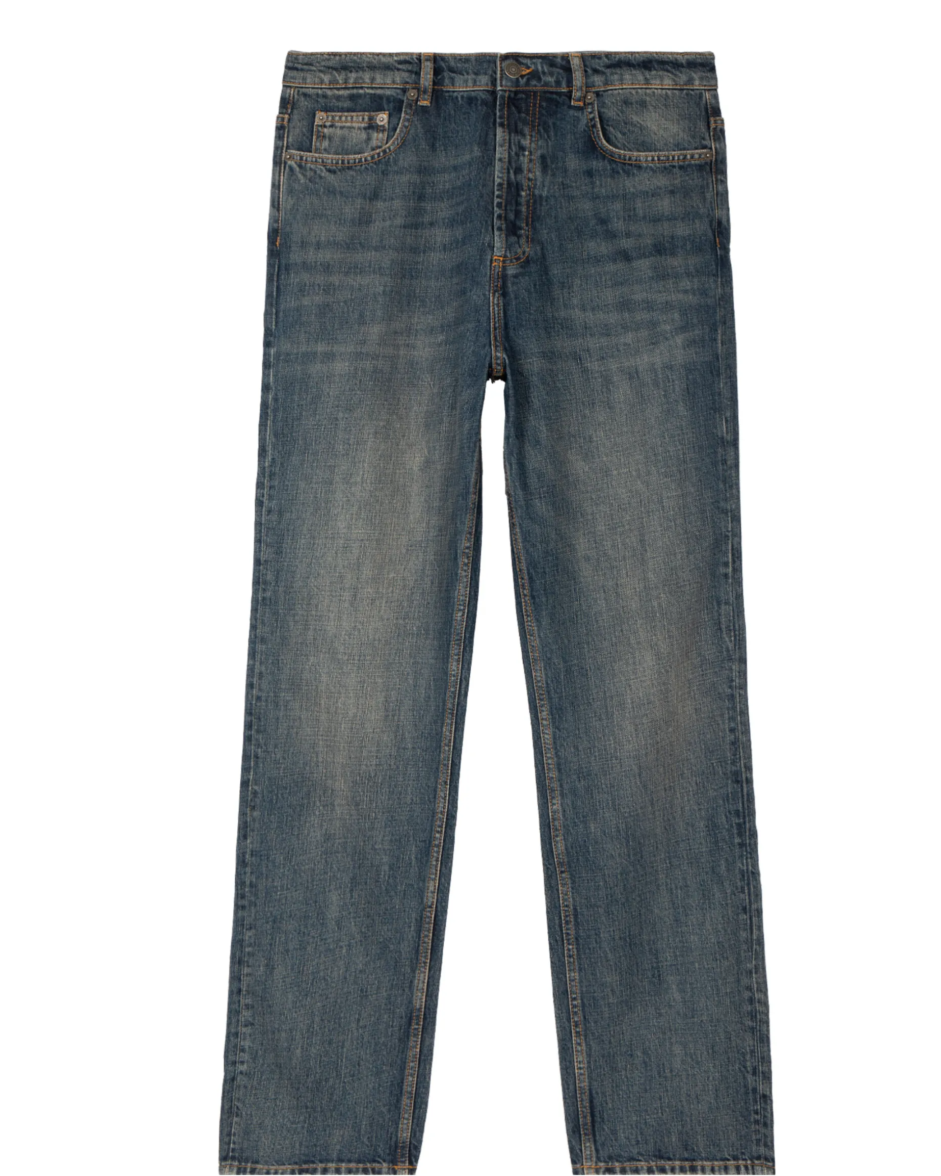 Jean droit bleu gris