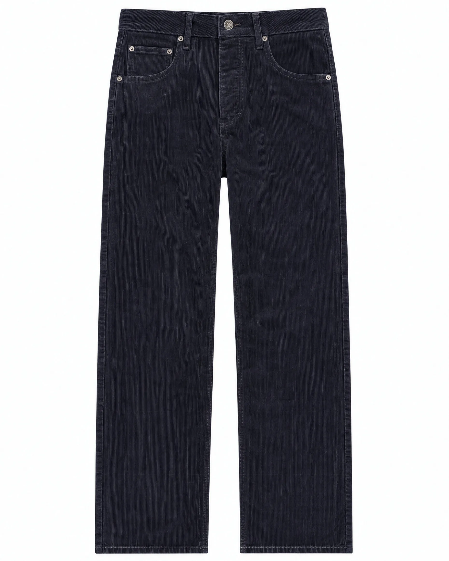 Jean droit en velours marine