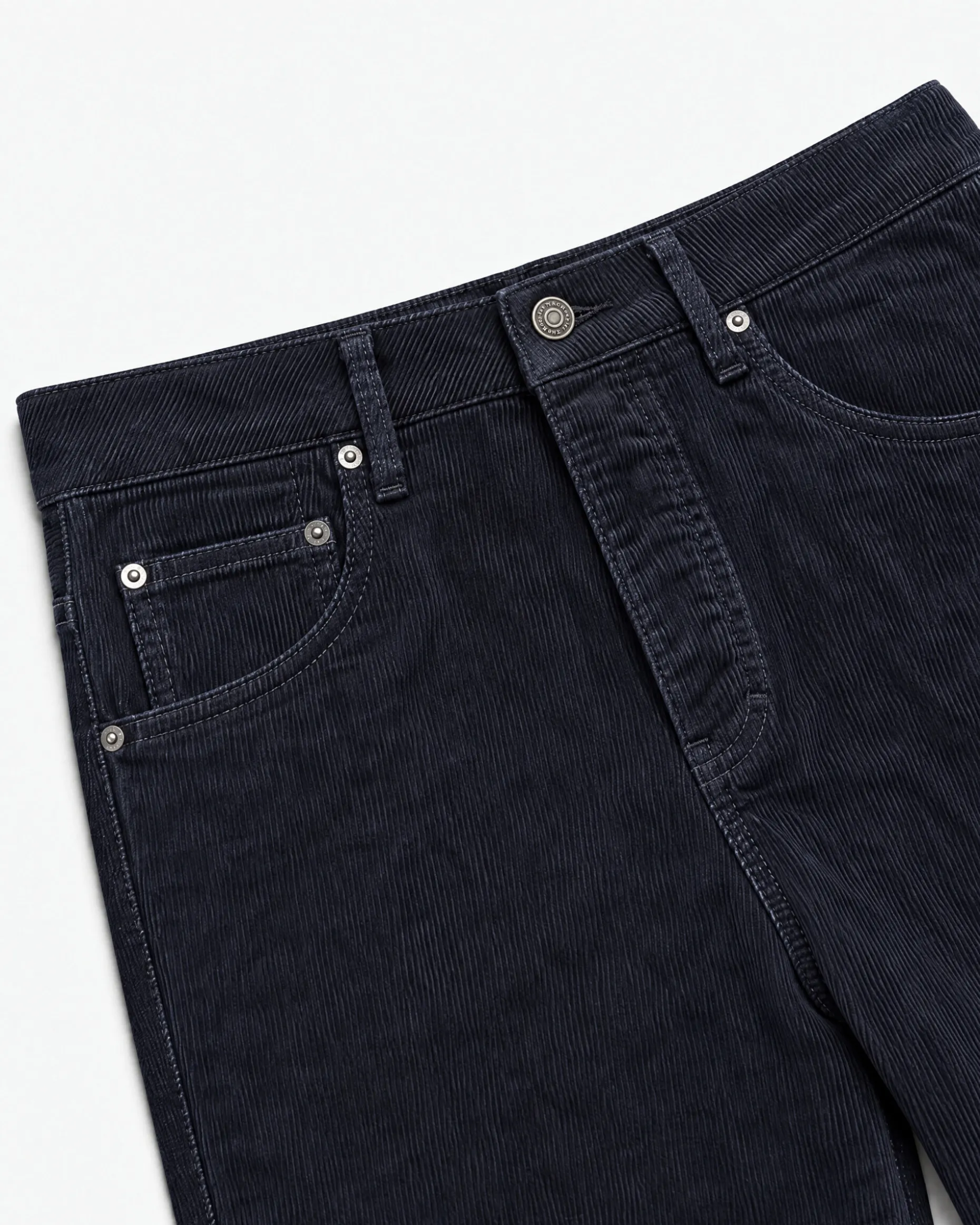Jean droit en velours marine