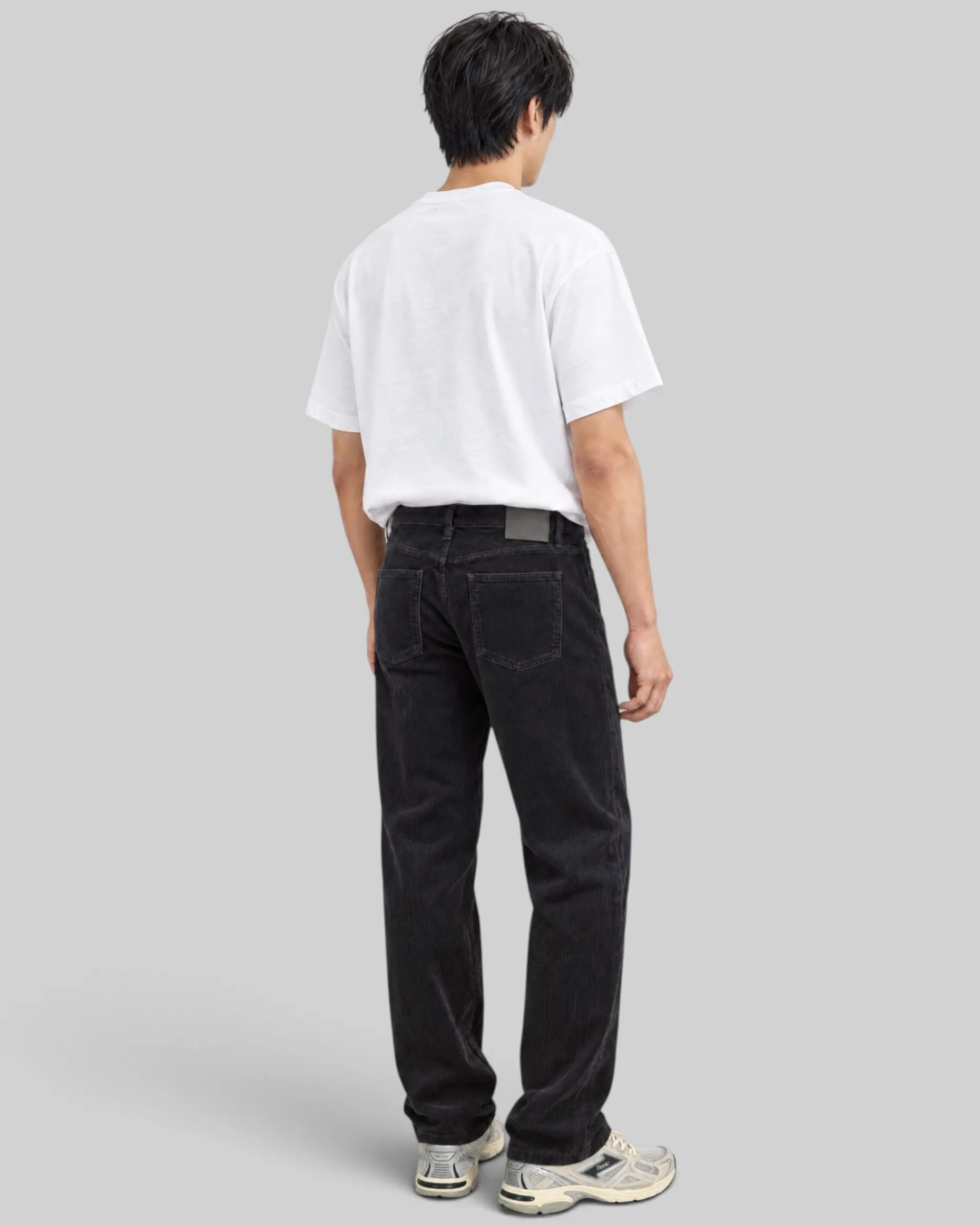 Jean droit en velours marine