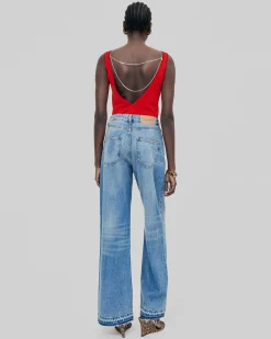 Jean large bleu