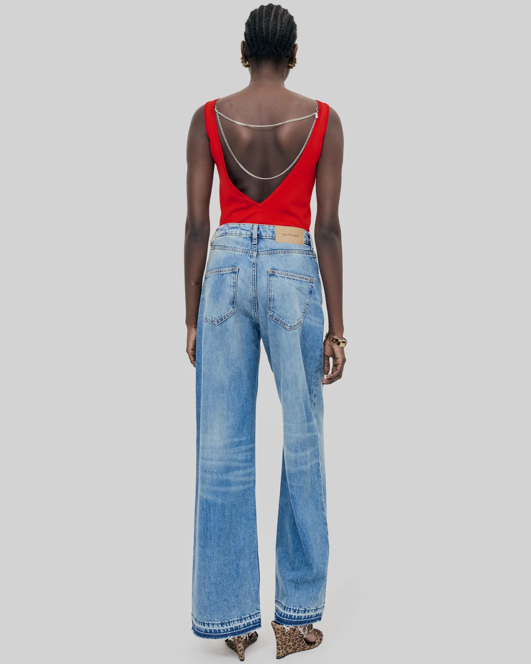 Jean large bleu