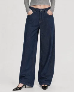 Jean large bleu foncé
