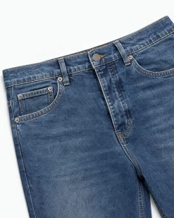 Jean slim délavage bleu moyen