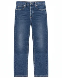Jean slim délavage bleu moyen