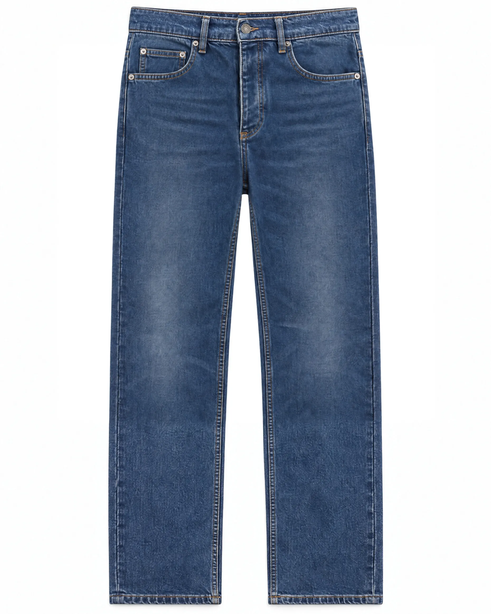 Jean slim délavage bleu moyen
