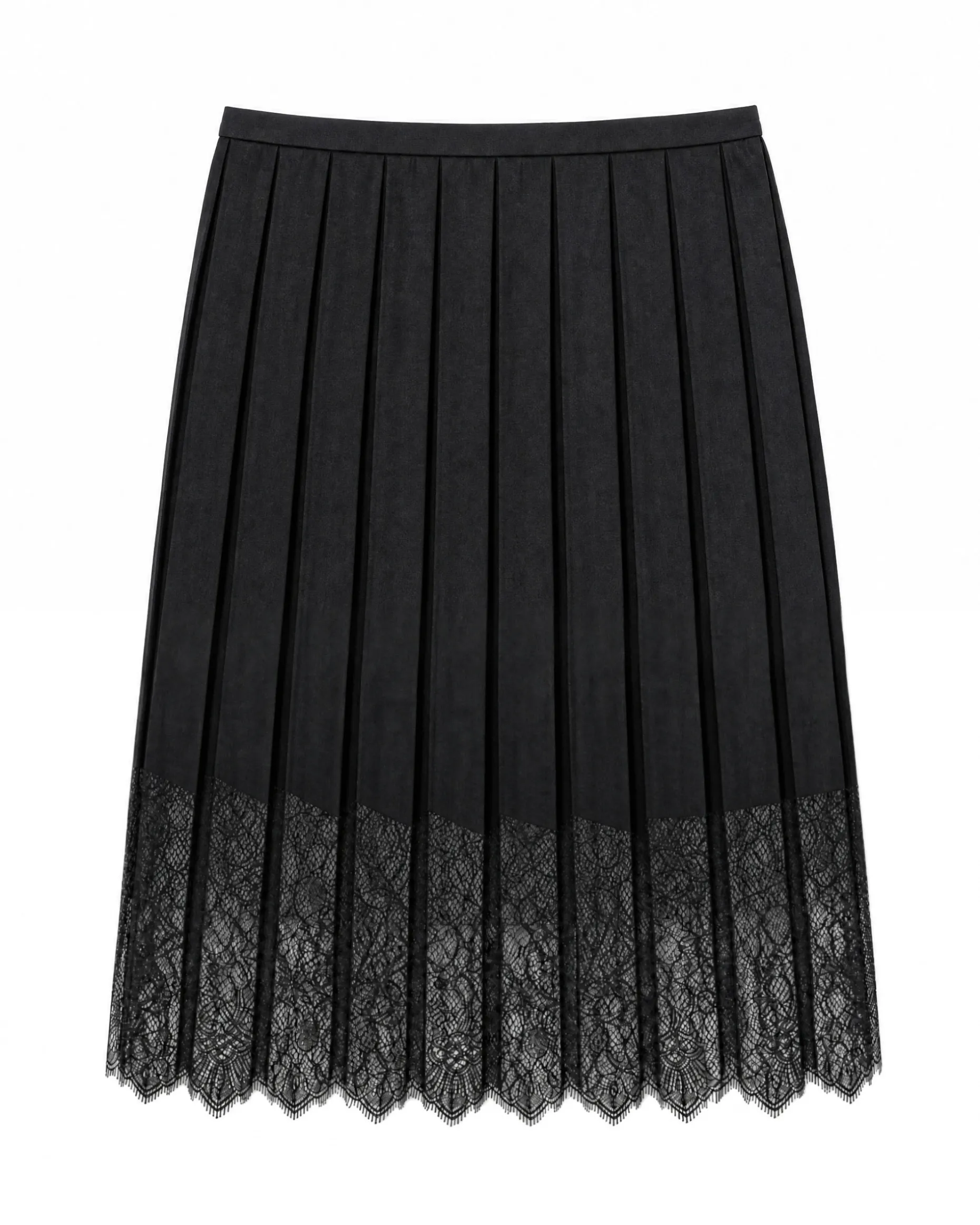 Jupe courte avec dentelle noire