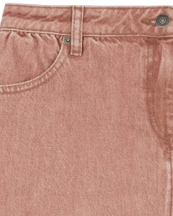 Jupe courte en denim rose