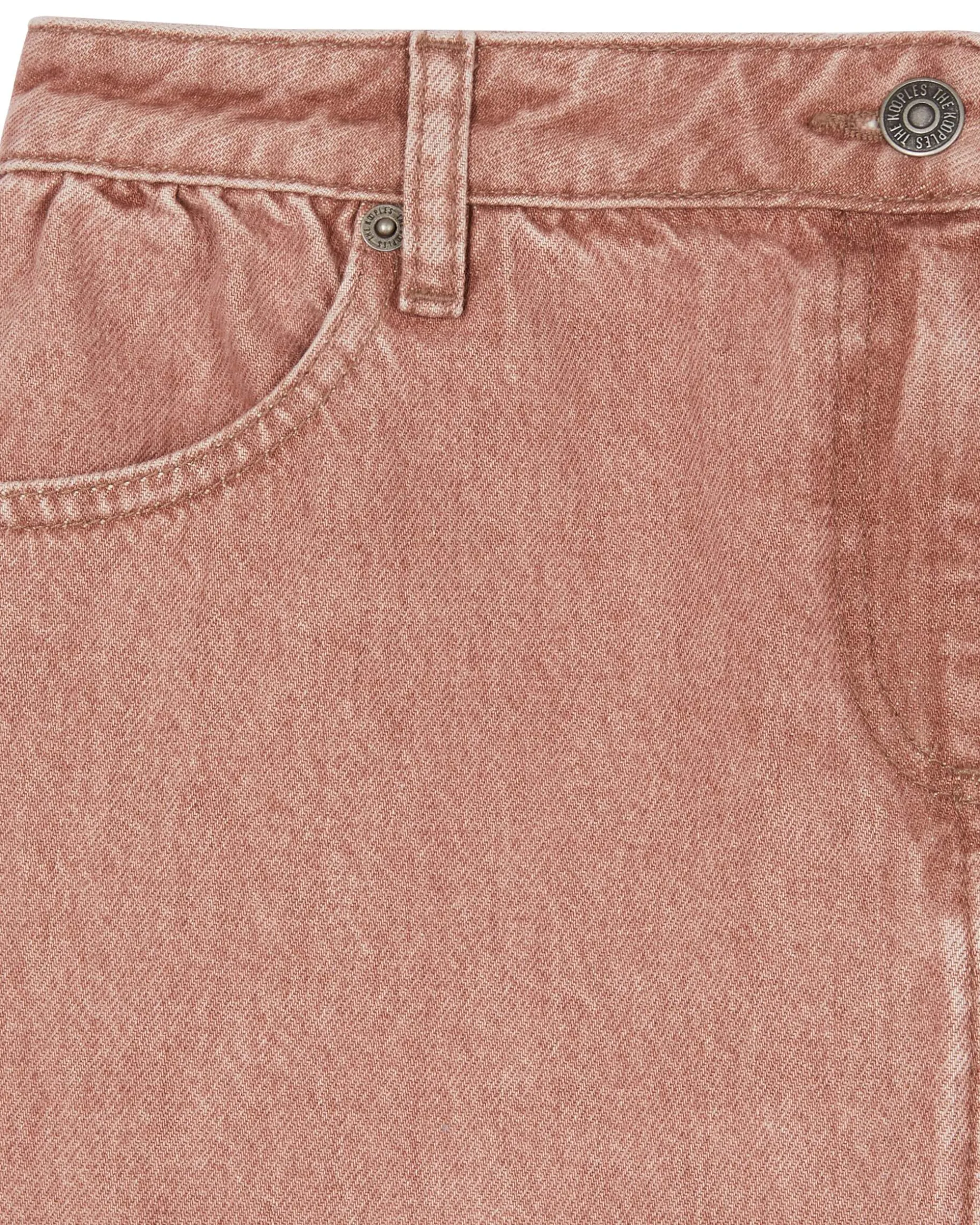 Jupe courte en denim rose