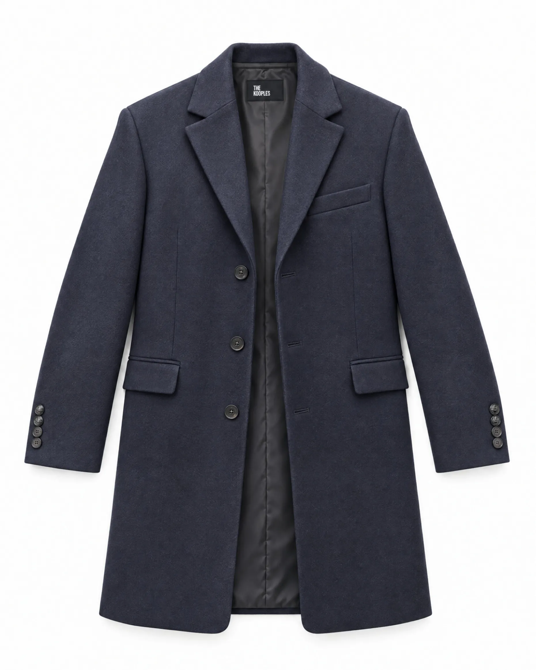 Manteau col cranté marine