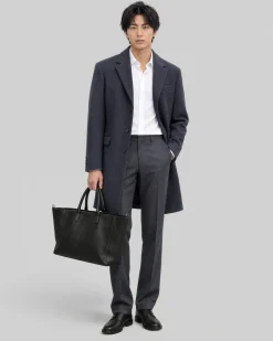 Manteau col cranté marine