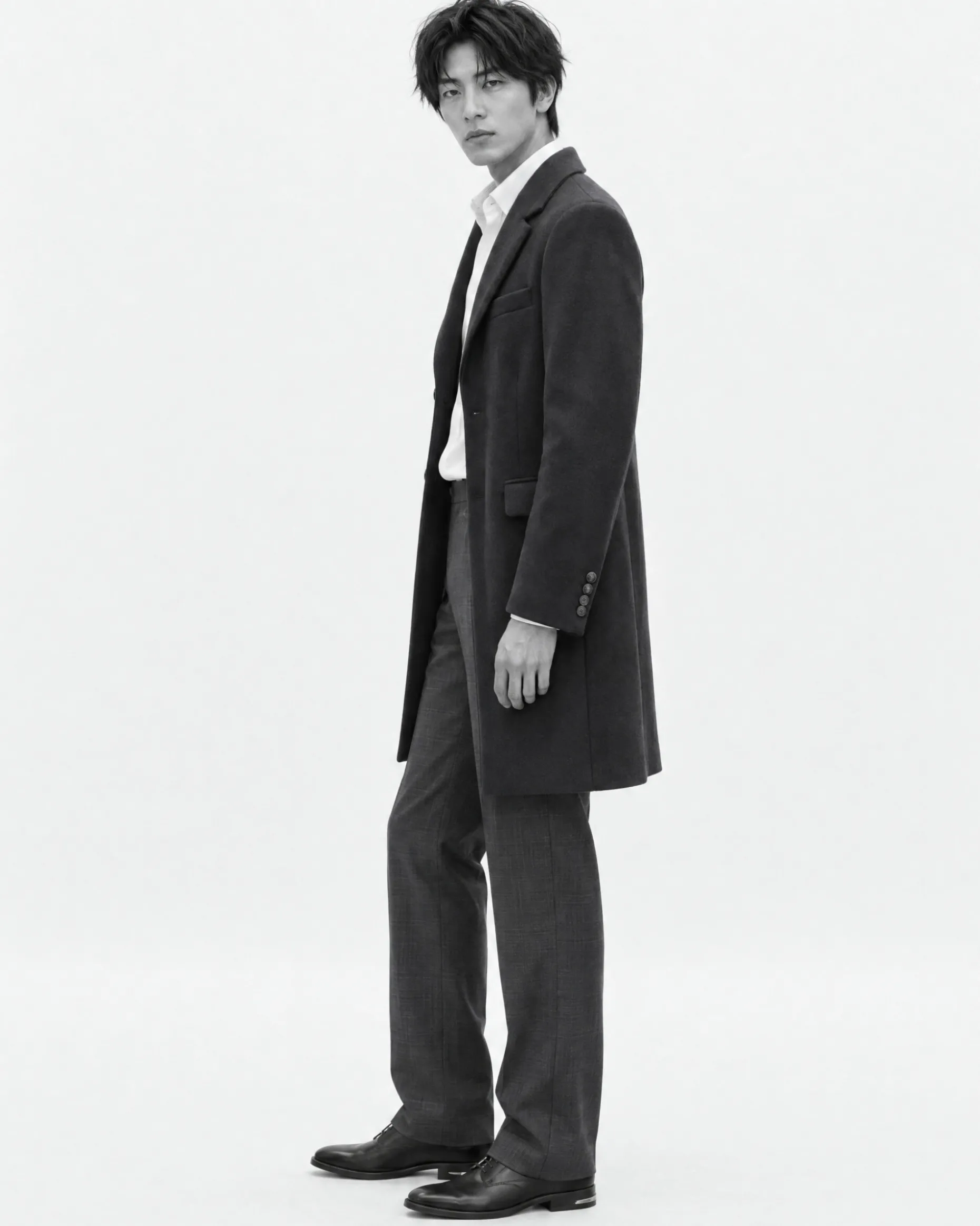 Manteau col cranté marine