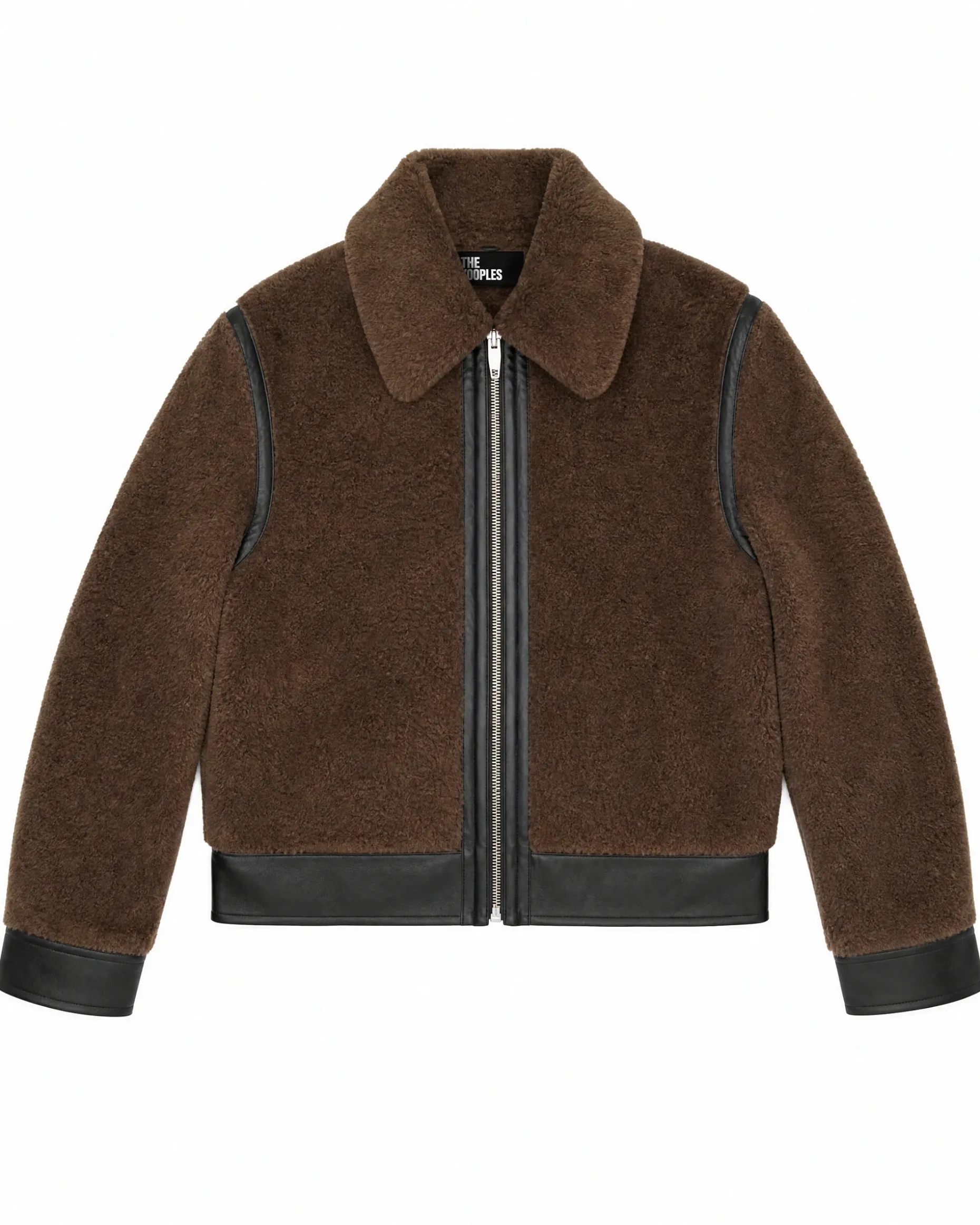 Manteau en fausse fourrue reversible kaki et noir