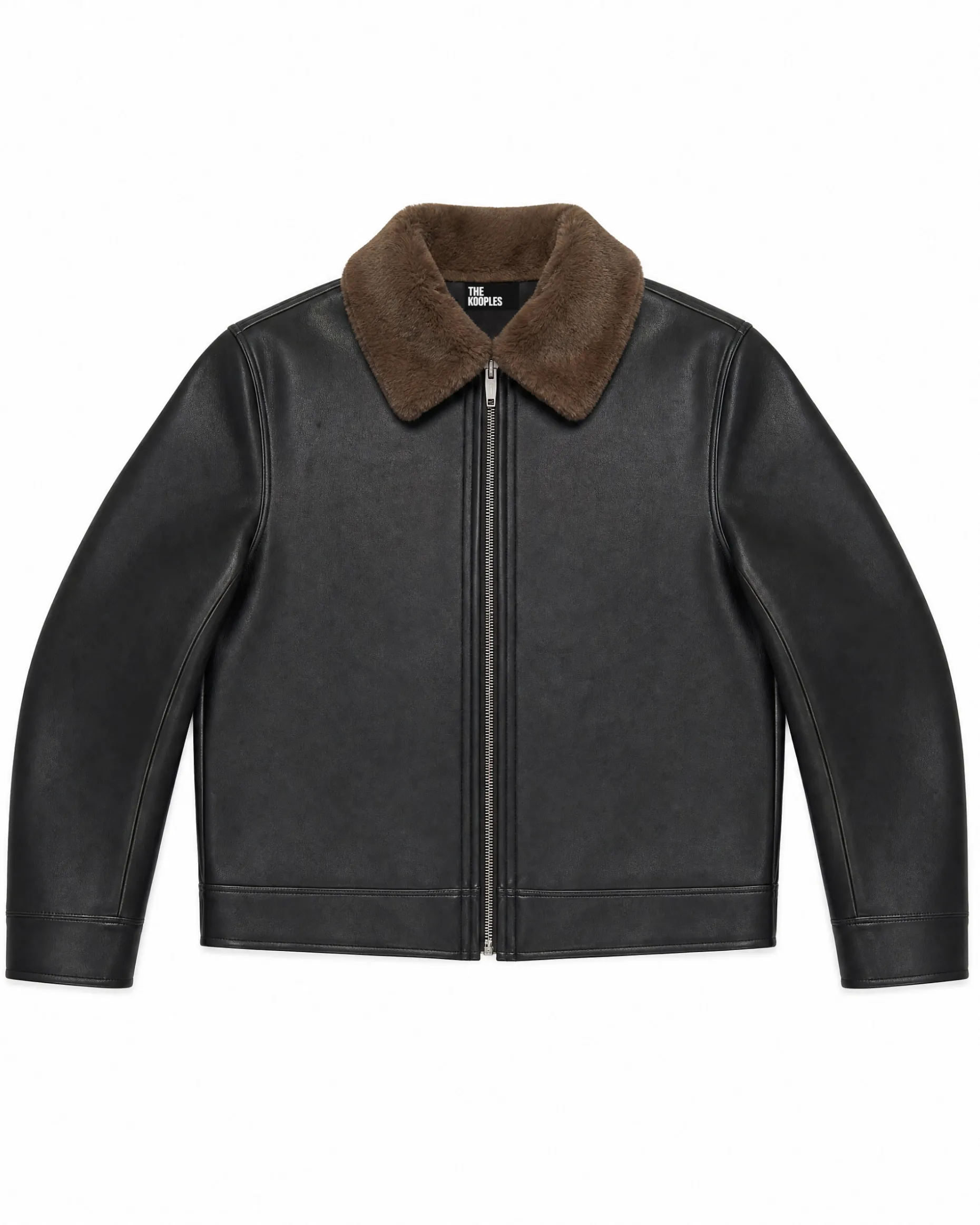 Manteau en fausse fourrue reversible kaki et noir