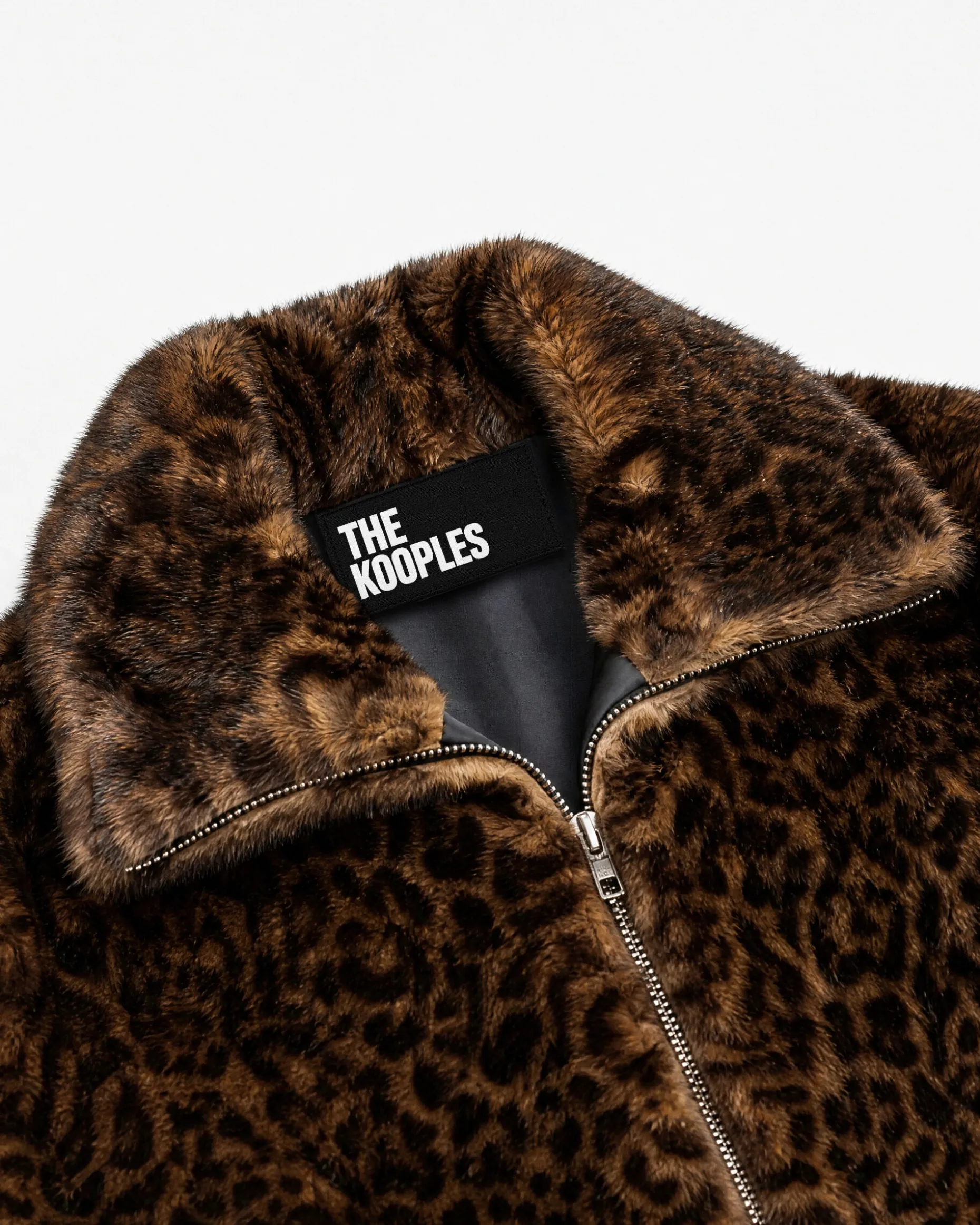Manteau en fausse fourrure imprimé léopard