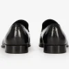 Mocassins en cuir brillant noirs