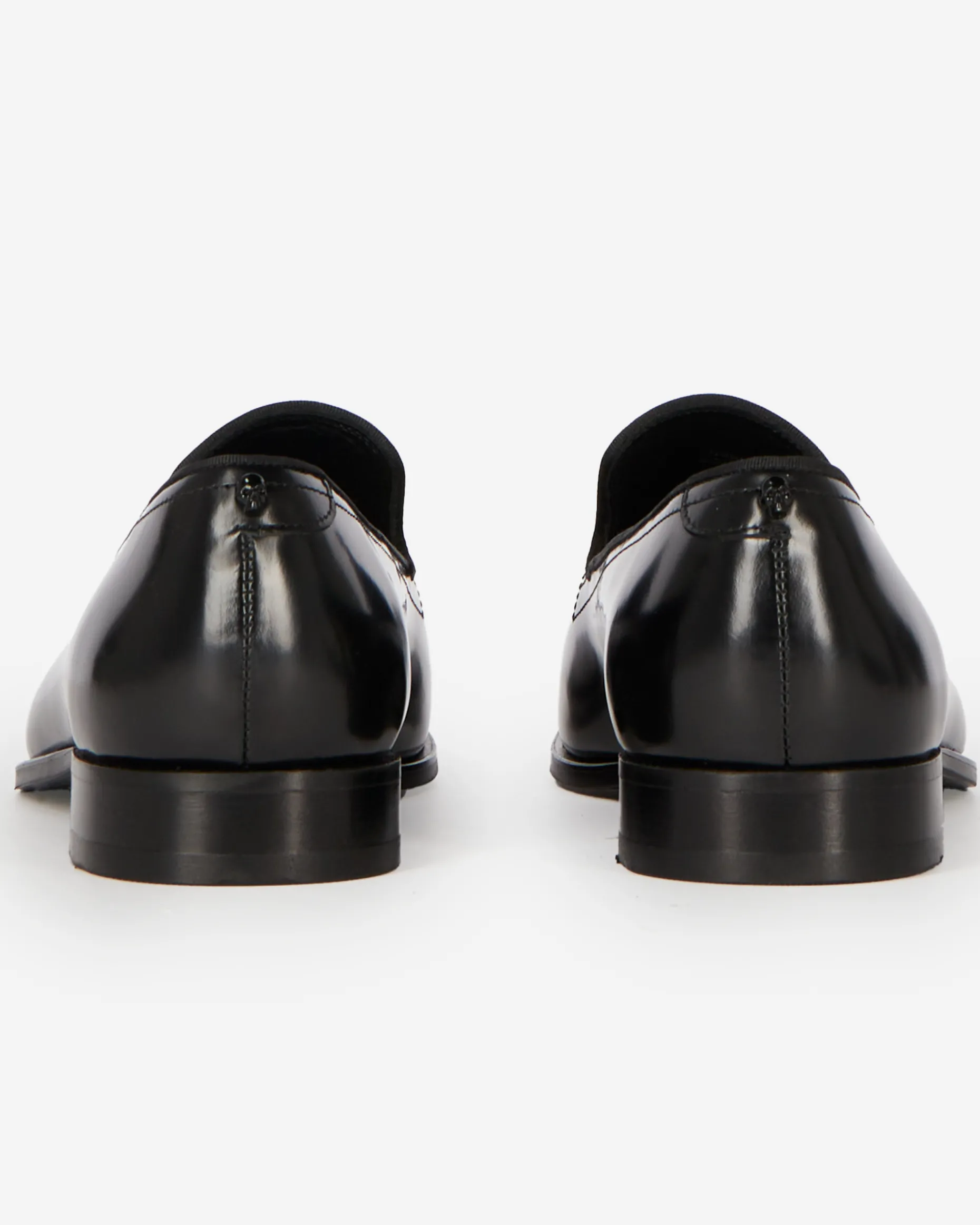 Mocassins en cuir brillant noirs