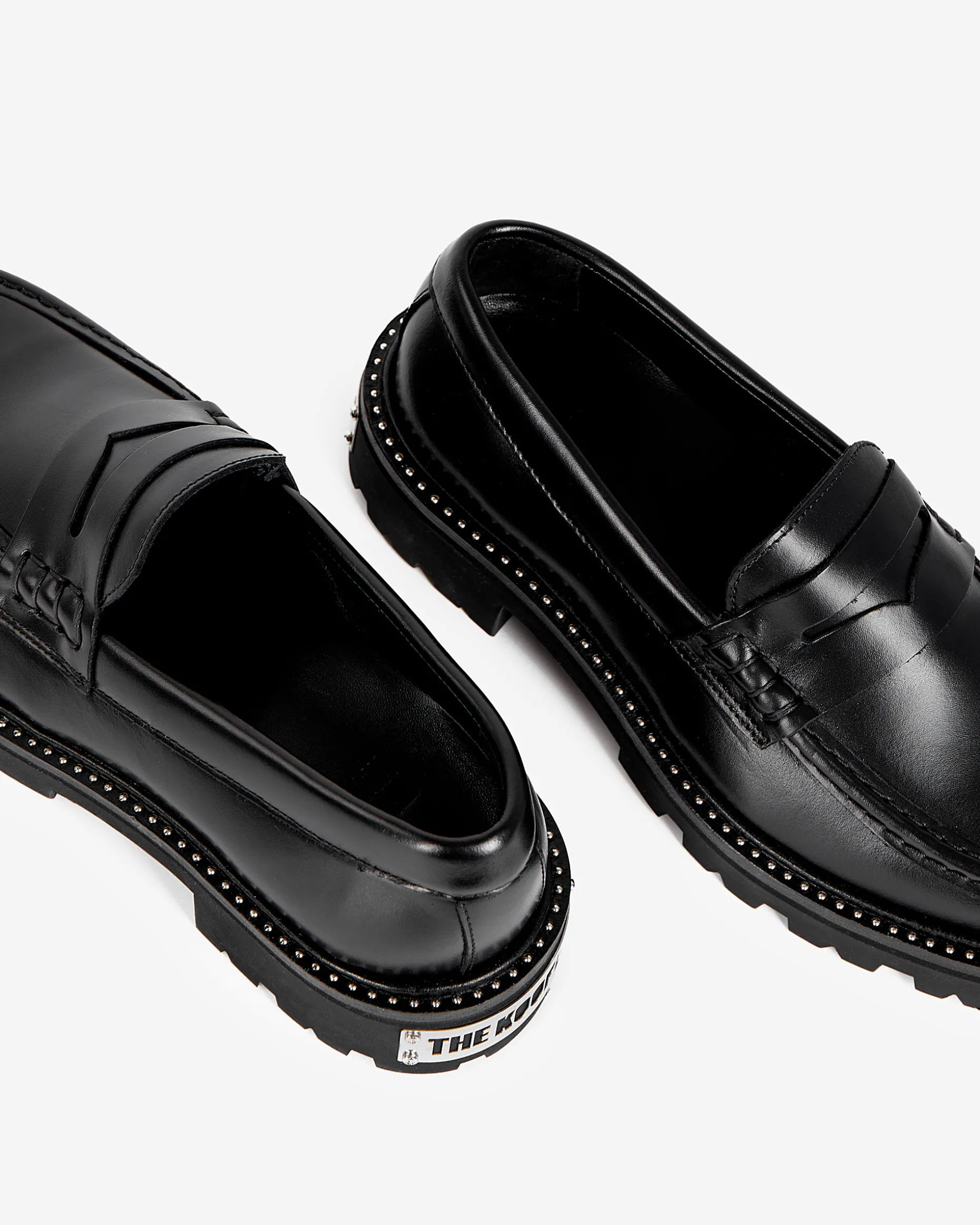 Mocassins en cuir noirs