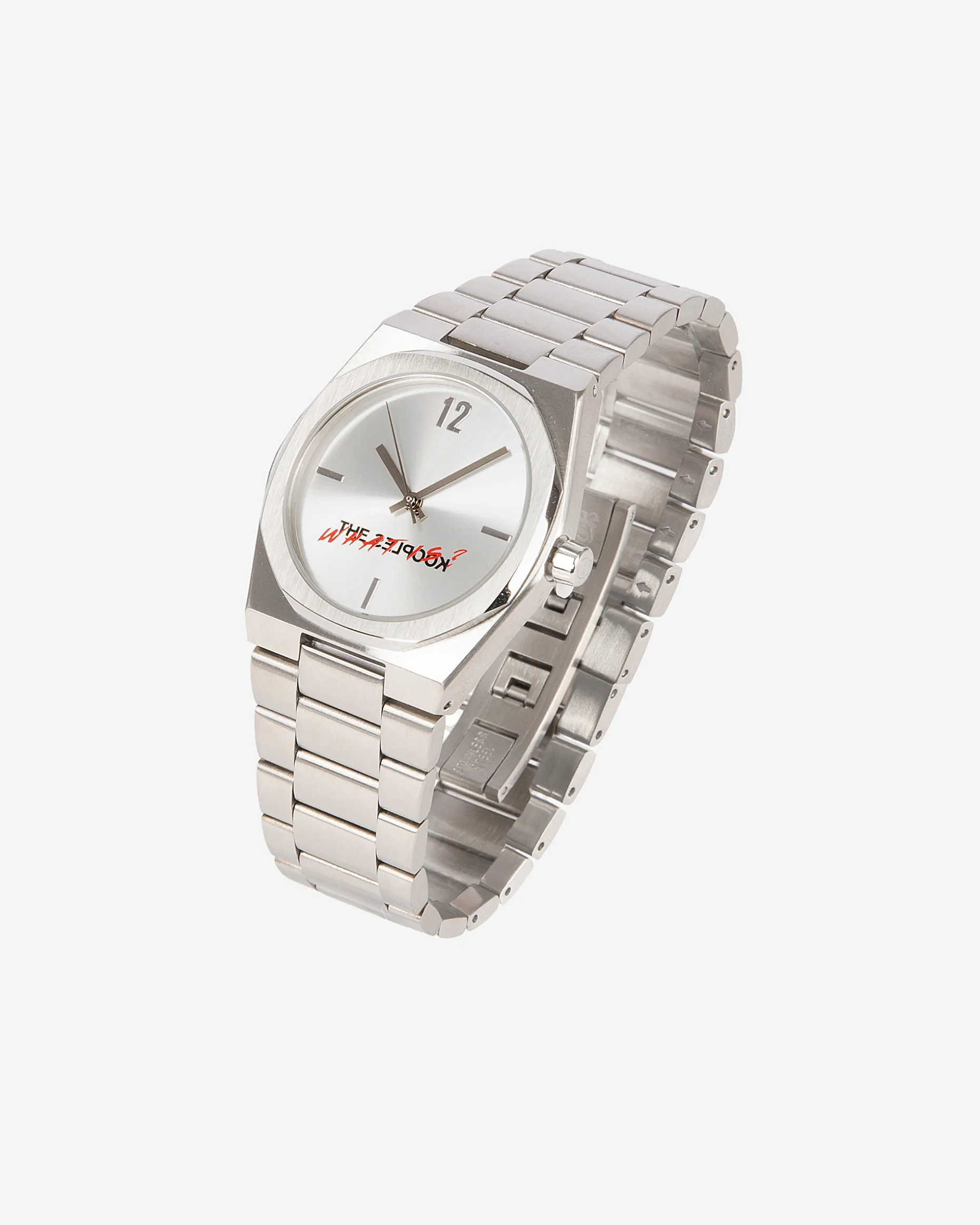 Montre What Is argentée