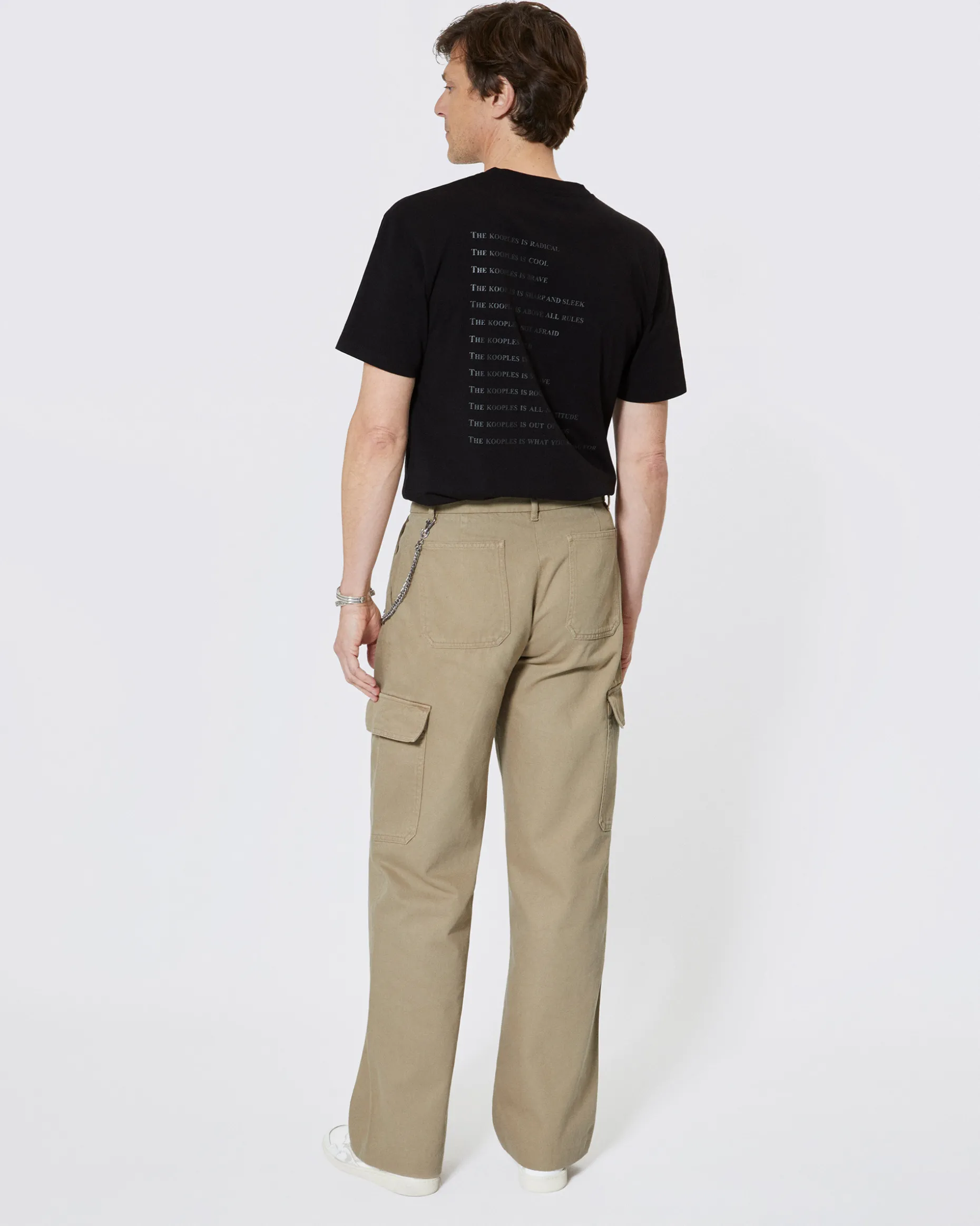 Pantalon cargo beige