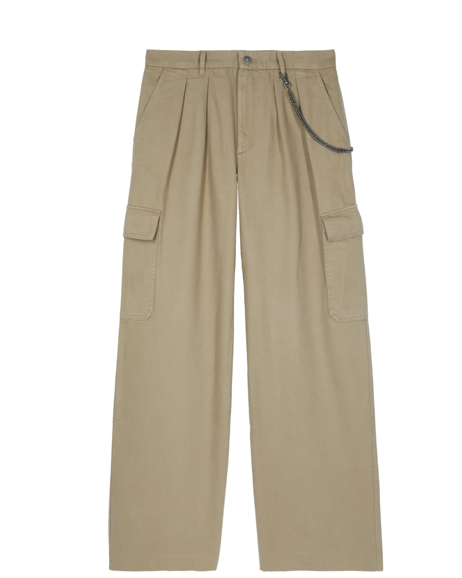 Pantalon cargo beige
