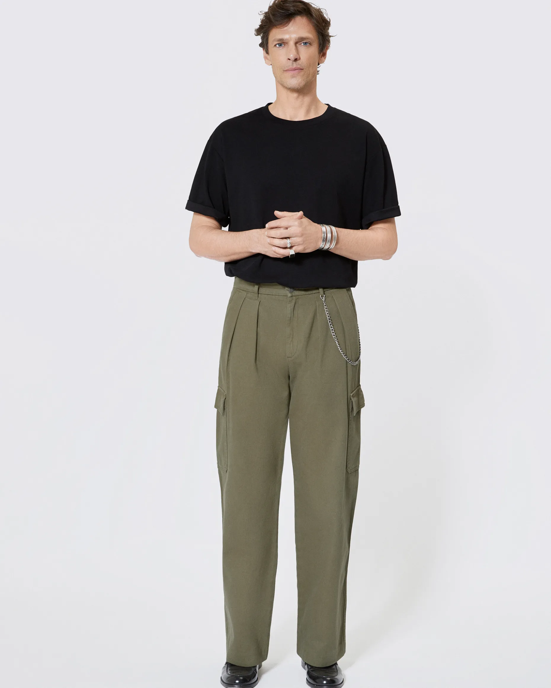 Pantalon cargo kaki