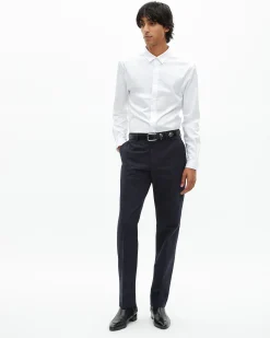 Pantalon de costume droit bleu marine